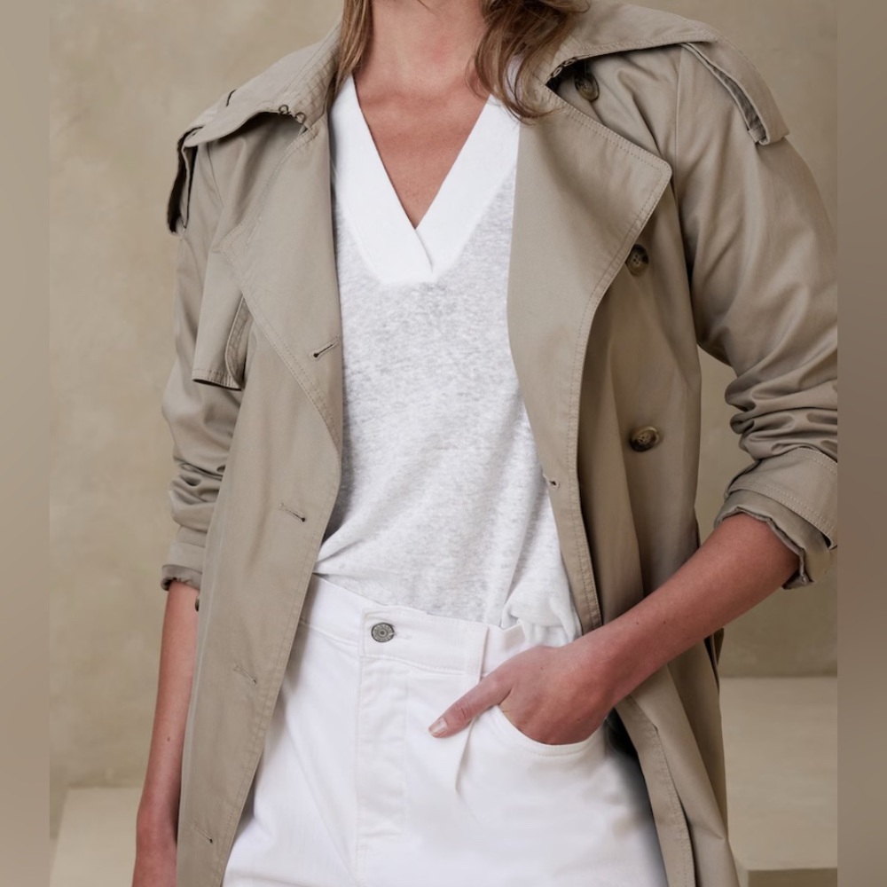Banana Republic boxy linen blend tee - Picture 3 of 5